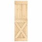 vidaXL Porta Scorrevole con Set Hardware 70x210 cm Legno Massello Pino vidaXL Porta Scorrevole con Set Hardware 70x210 cm Legno Massello Pino