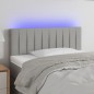Testiera a LED Grigio Chiaro 100x5x78/88 cm in Tessuto Testiera a LED Grigio Chiaro 100x5x78/88 cm in Tessuto