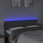 Testiera a LED Grigio Scuro 144x5x78/88 cm in Tessuto Testiera a LED Grigio Scuro 144x5x78/88 cm in Tessuto