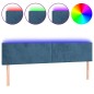 vidaXL Testiera a LED Blu Scuro 180x5x78/88 cm in Velluto vidaXL Testiera a LED Blu Scuro 180x5x78/88 cm in Velluto