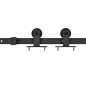 vidaXL Kit di Binari per Porte Scorrevoli 183 cm Acciaio Nero vidaXL Kit di Binari per Porte Scorrevoli 183 cm Acciaio Nero