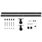 vidaXL Kit di Binari per Porte Scorrevoli 183 cm Acciaio Nero vidaXL Kit di Binari per Porte Scorrevoli 183 cm Acciaio Nero
