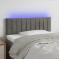 vidaXL Testiera a LED Grigio Chiaro 100x5x78/88 cm in Velluto vidaXL Testiera a LED Grigio Chiaro 100x5x78/88 cm in Velluto