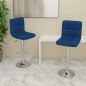 vidaXL Sgabelli da Bar 2 pz Blu in Tessuto vidaXL Sgabelli da Bar 2 pz Blu in Tessuto