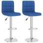 vidaXL Sgabelli da Bar 2 pz Blu in Tessuto vidaXL Sgabelli da Bar 2 pz Blu in Tessuto