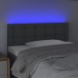 Testiera a LED Grigio Scuro 100x5x78/88 cm in Tessuto Testiera a LED Grigio Scuro 100x5x78/88 cm in Tessuto