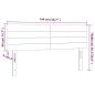 Testiera a LED Crema 144x5x78/88 cm in Tessuto Testiera a LED Crema 144x5x78/88 cm in Tessuto