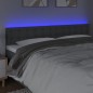 Testiera a LED Grigio Scuro 180x5x78/88 cm in Tessuto Testiera a LED Grigio Scuro 180x5x78/88 cm in Tessuto