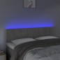 Testiera a LED Grigio Chiaro 144x5x78/88 cm in Velluto Testiera a LED Grigio Chiaro 144x5x78/88 cm in Velluto