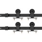 vidaXL Kit di Binari per Porte Scorrevoli 2 pz 183 cm in Acciaio Nero vidaXL Kit di Binari per Porte Scorrevoli 2 pz 183 cm in Acciaio Nero