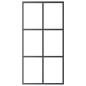 vidaXL Porta Scorrevole e Kit Montaggio Vetro ESG Alluminio 102x205cm
