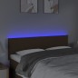 Testiera a LED Marrone Scuro 144x5x78/88 cm in Tessuto Testiera a LED Marrone Scuro 144x5x78/88 cm in Tessuto