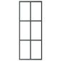 vidaXL Porta Scorrevole con Kit Montaggio Vetro ESG Alluminio 76x205cm vidaXL Porta Scorrevole con Kit Montaggio Vetro ESG Alluminio 76x205cm