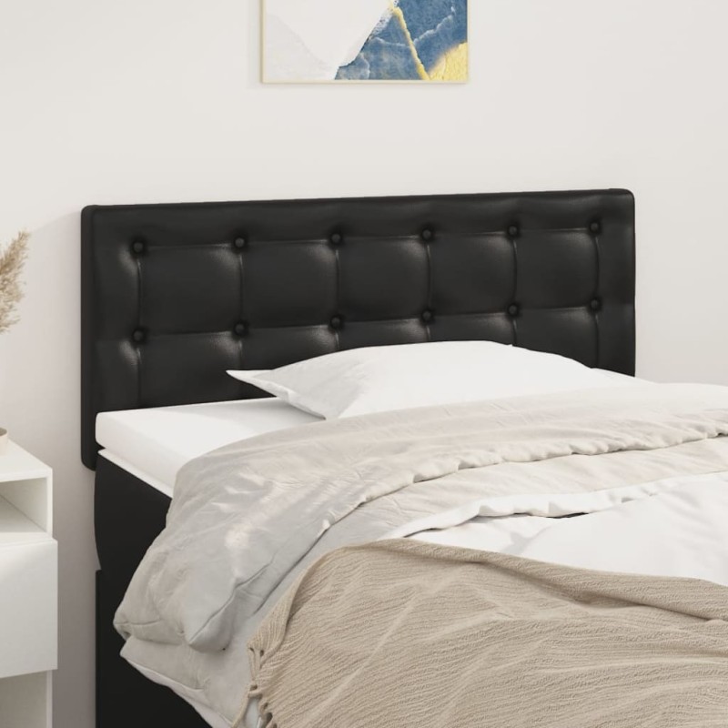 Testiera Nera 100x5x78/88 cm in Similpelle Testiera Nera 100x5x78/88 cm in Similpelle