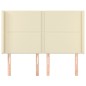 Testiera ad Orecchio Crema 147x16x118/128 cm in Similpelle