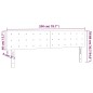 Testiera a LED Nera 200x5x78/88 cm in Similpelle Testiera a LED Nera 200x5x78/88 cm in Similpelle