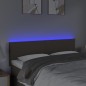 Testiera a LED Tortora 144x5x78/88 cm in Tessuto Testiera a LED Tortora 144x5x78/88 cm in Tessuto