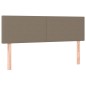 Testiera a LED Tortora 144x5x78/88 cm in Tessuto Testiera a LED Tortora 144x5x78/88 cm in Tessuto