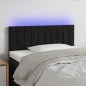Testiera a LED Nera 100x5x78/88 cm in Velluto Testiera a LED Nera 100x5x78/88 cm in Velluto