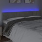 vidaXL Testiera a LED Grigio Chiaro 180x5x78/88 cm in Velluto vidaXL Testiera a LED Grigio Chiaro 180x5x78/88 cm in Velluto