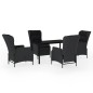 vidaXL Set Mobili da Pranzo per Giardino 5 pz Grigio Scuro vidaXL Set Mobili da Pranzo per Giardino 5 pz Grigio Scuro