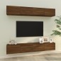 vidaXL Mobili Porta TV a Parete 4 pz Rovere Marrone 100x30x30 cm vidaXL Mobili Porta TV a Parete 4 pz Rovere Marrone 100x30x30 cm