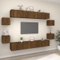 vidaXL Set Mobili Porta TV 8pz Rovere Marrone in Legno Multistrato vidaXL Set Mobili Porta TV 8pz Rovere Marrone in Legno Multistrato