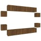 vidaXL Set Mobili Porta TV 8pz Rovere Marrone in Legno Multistrato vidaXL Set Mobili Porta TV 8pz Rovere Marrone in Legno Multistrato