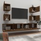 vidaXL Set Mobili Porta TV 6 pz Rovere Marrone in Legno Multistrato vidaXL Set Mobili Porta TV 6 pz Rovere Marrone in Legno Multistrato