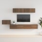 vidaXL Set Mobili Porta TV 5 pz Rovere Marrone in Legno Multistrato vidaXL Set Mobili Porta TV 5 pz Rovere Marrone in Legno Multistrato