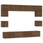vidaXL Set Mobili Porta TV 8pz Rovere Marrone in Legno Multistrato vidaXL Set Mobili Porta TV 8pz Rovere Marrone in Legno Multistrato
