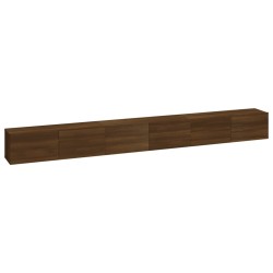vidaXL Set Mobili Porta TV 3 pz Rovere Marrone in Legno Multistrato