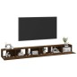 vidaXL Set Mobili Porta TV 3 pz Rovere Marrone in Legno Multistrato vidaXL Set Mobili Porta TV 3 pz Rovere Marrone in Legno Multistrato