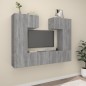 vidaXL Set di Mobili Porta TV 6 pz Grigio Sonoma in Legno Multistrato vidaXL Set di Mobili Porta TV 6 pz Grigio Sonoma in Legno Multistrato