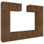 vidaXL Set Mobili Porta TV 6 pz Rovere Marrone in Legno Multistrato vidaXL Set Mobili Porta TV 6 pz Rovere Marrone in Legno Multistrato