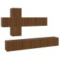 vidaXL Set Mobili Porta TV 7 pz Rovere Marrone in Legno Multistrato vidaXL Set Mobili Porta TV 7 pz Rovere Marrone in Legno Multistrato