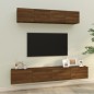 vidaXL Set Mobili Porta TV 4 pz Rovere Marrone in Legno Multistrato vidaXL Set Mobili Porta TV 4 pz Rovere Marrone in Legno Multistrato