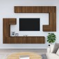 vidaXL Mobile Porta TV a Parete Rovere Marrone in Legno Multistrato vidaXL Mobile Porta TV a Parete Rovere Marrone in Legno Multistrato