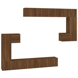 vidaXL Mobile Porta TV a Parete Rovere Marrone in Legno Multistrato