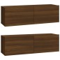 vidaXL Set Mobili Porta TV 6 pz Rovere Marrone in Legno Multistrato vidaXL Set Mobili Porta TV 6 pz Rovere Marrone in Legno Multistrato