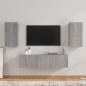 vidaXL Set di Mobili Porta TV 4 pz Grigio Sonoma in Legno Multistrato vidaXL Set di Mobili Porta TV 4 pz Grigio Sonoma in Legno Multistrato