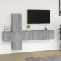 vidaXL Set di Mobili Porta TV 5 pz Grigio Sonoma in Legno Multistrato vidaXL Set di Mobili Porta TV 5 pz Grigio Sonoma in Legno Multistrato