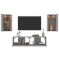 vidaXL Set di Mobili Porta TV 4 pz Grigio Sonoma in Legno Multistrato vidaXL Set di Mobili Porta TV 4 pz Grigio Sonoma in Legno Multistrato