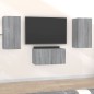 vidaXL Set Mobili Porta TV 3 pz Grigio Sonoma in Legno Multistrato vidaXL Set Mobili Porta TV 3 pz Grigio Sonoma in Legno Multistrato