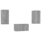 vidaXL Set Mobili Porta TV 3 pz Grigio Sonoma in Legno Multistrato vidaXL Set Mobili Porta TV 3 pz Grigio Sonoma in Legno Multistrato
