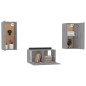 vidaXL Set Mobili Porta TV 3 pz Grigio Sonoma in Legno Multistrato vidaXL Set Mobili Porta TV 3 pz Grigio Sonoma in Legno Multistrato