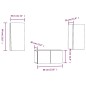 vidaXL Set Mobili Porta TV 3 pz Grigio Sonoma in Legno Multistrato vidaXL Set Mobili Porta TV 3 pz Grigio Sonoma in Legno Multistrato