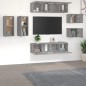 vidaXL Set Mobili Porta TV 8pz Grigio Sonoma in Legno Multistrato vidaXL Set Mobili Porta TV 8pz Grigio Sonoma in Legno Multistrato