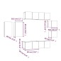 vidaXL Set Mobili Porta TV 8pz Grigio Sonoma in Legno Multistrato vidaXL Set Mobili Porta TV 8pz Grigio Sonoma in Legno Multistrato