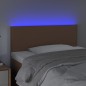 Testiera Marrone a LED 80x5x78/88 cm in Similpelle Testiera Marrone a LED 80x5x78/88 cm in Similpelle